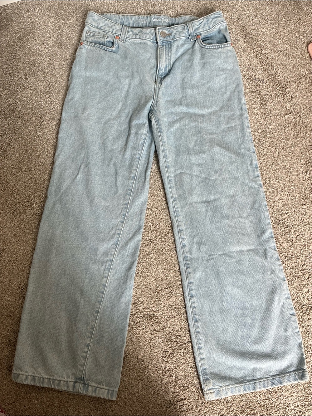 Cat & Jack Light Blue Wide Leg Jeans